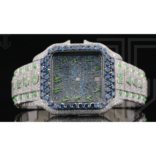 High Quality Fully Customized Iced Out Diamond Moissanite Watch for Men Hip Hop Diamond Jewelry watch Gift