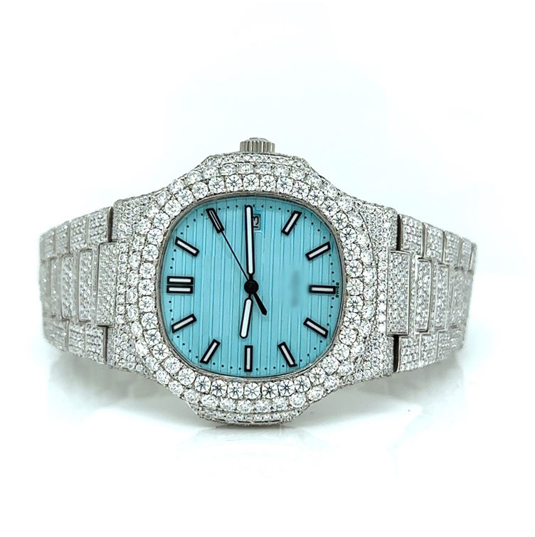 Bulk Quantity Available of Lab Grown Diamond Watches Moissanite Diamond Hip Hop Luxury Quartz Iced Out Unisex Diamond Watch