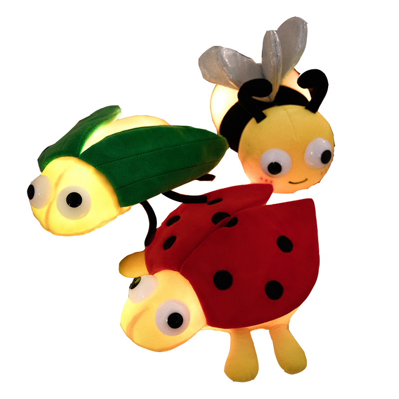 luminous toy for children led Ladybug Stuffed animal toy Beetle Firefly Christmas Luminous toy for children LED