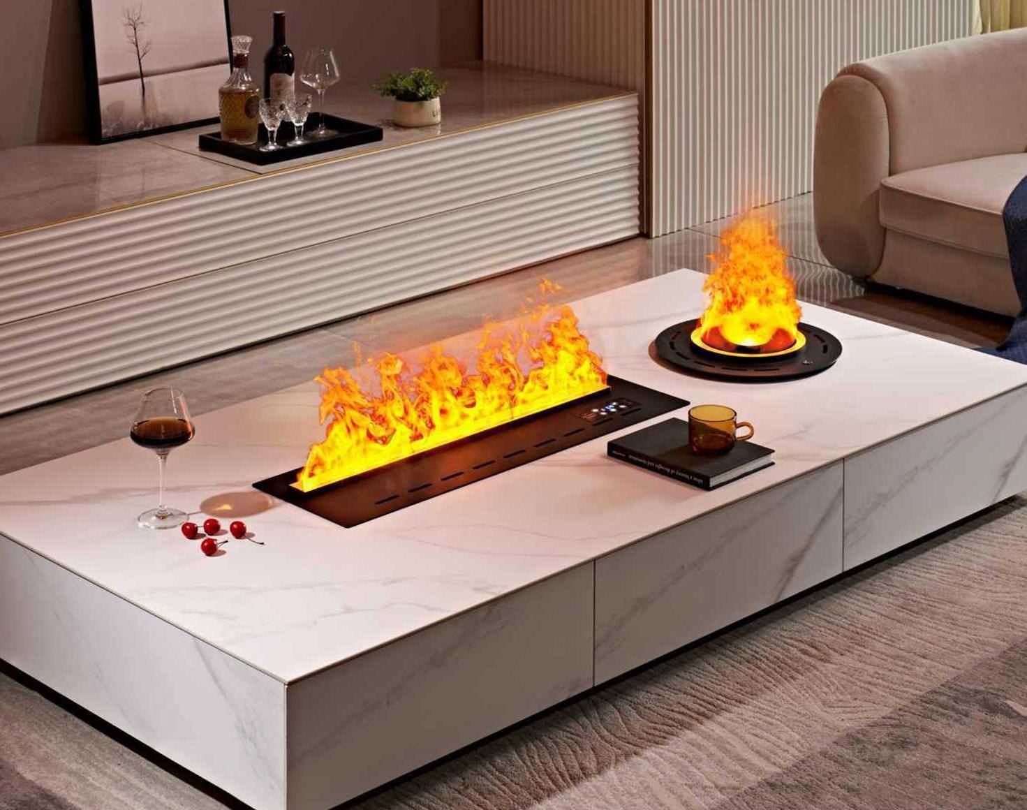 Home decor luxury furniture electric fireplace 75 inch with tv stand interior 100% eco friendly flame steam vapor fireplace