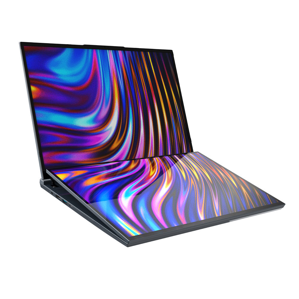 CRELANDER OEM Double Touch Screen Laptop New 16 Inch DDR4 RAM 4TB SSD Notebook Computer Intel i7 i5 Laptop Tablet PC With Stands