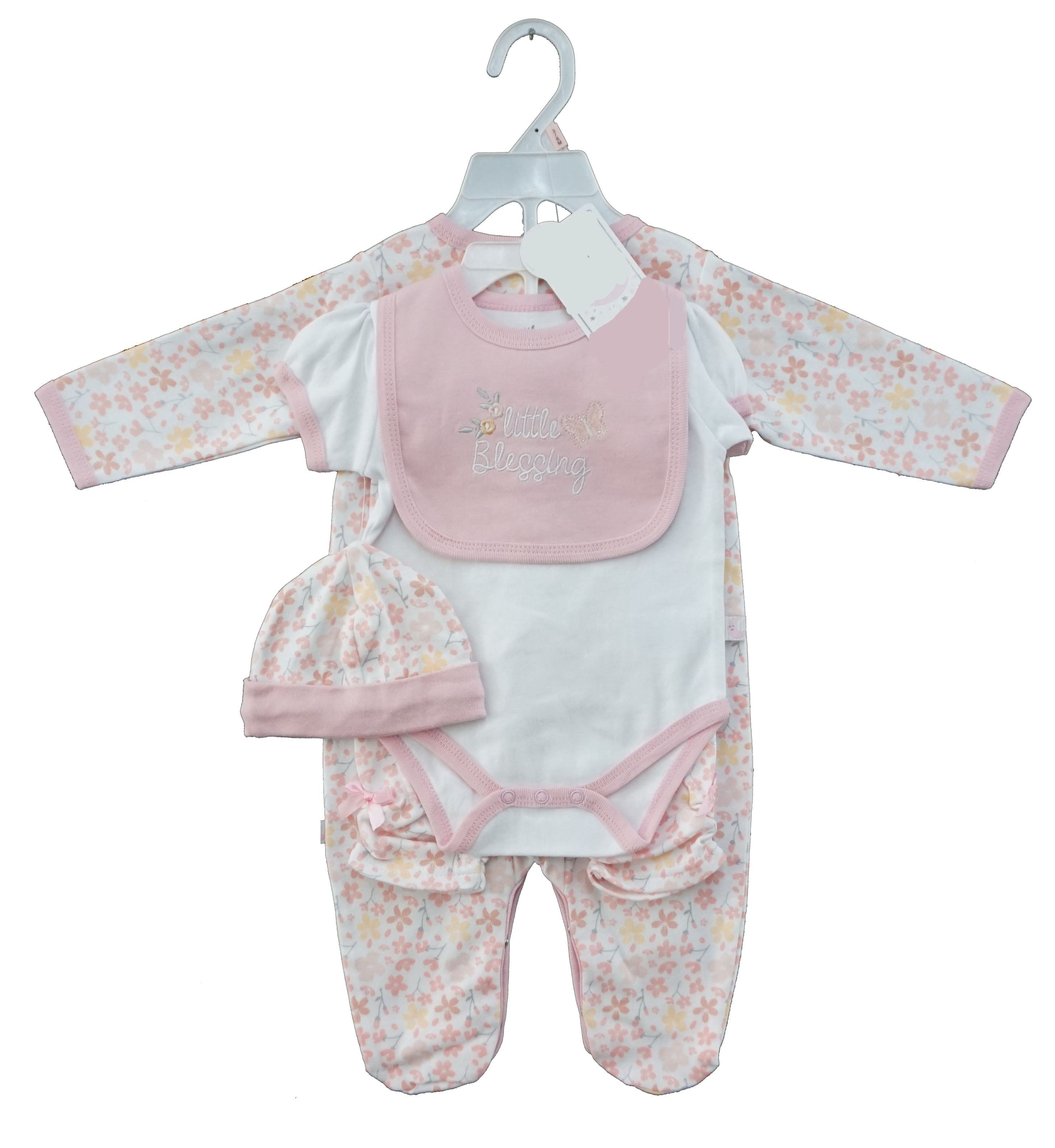 New Baby clothes baby girls long and short sleeves overall sets cotton pant hat bibs best seller baby product in gift packing