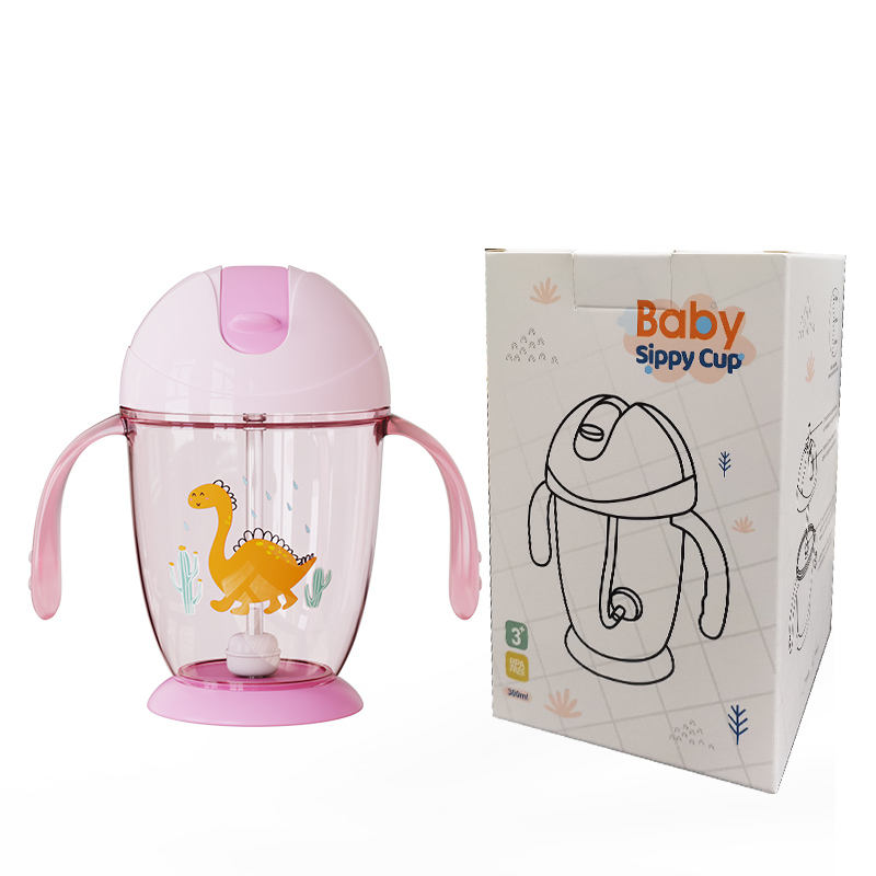 300 ml BPA Free baby Drinking Cup Kid training cup with handle baby products from China