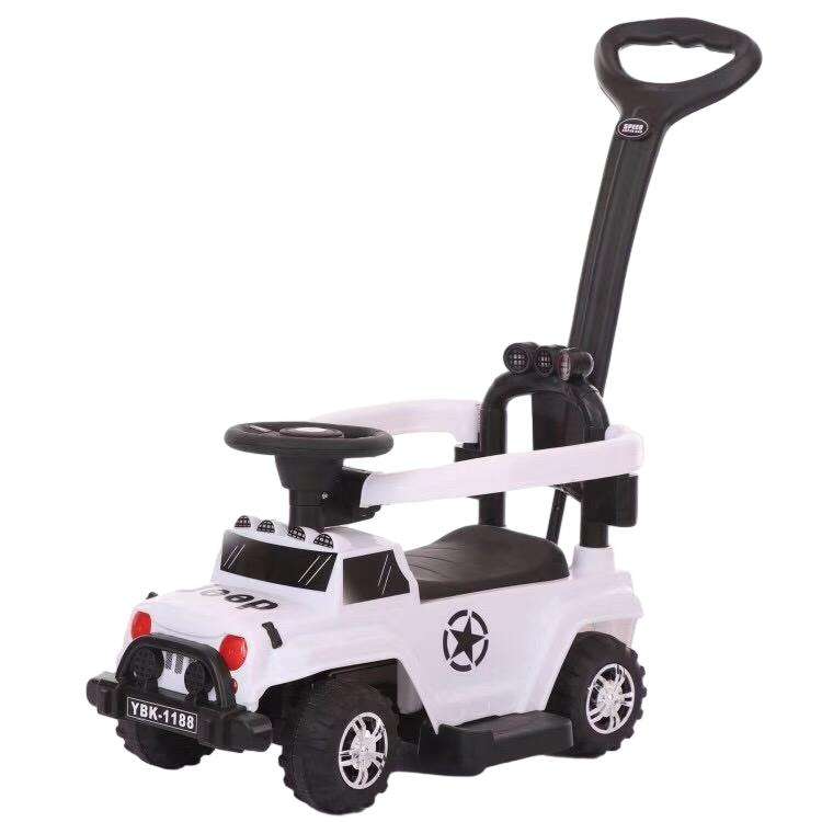 Hot-selling high-end children's outdoor riding toys with guardrail and push-back handle children's scooters