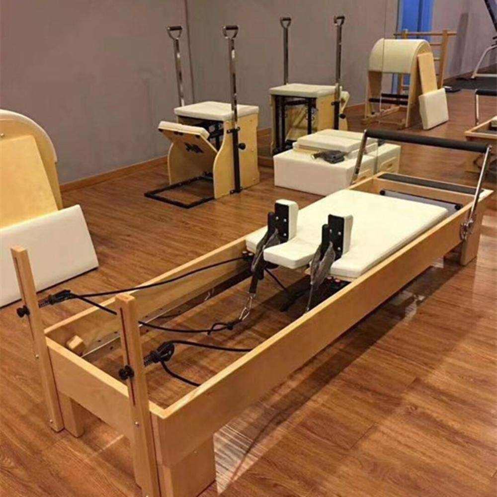 high-end studio home use custom logo OEM color exercise machine wood pilates reformer