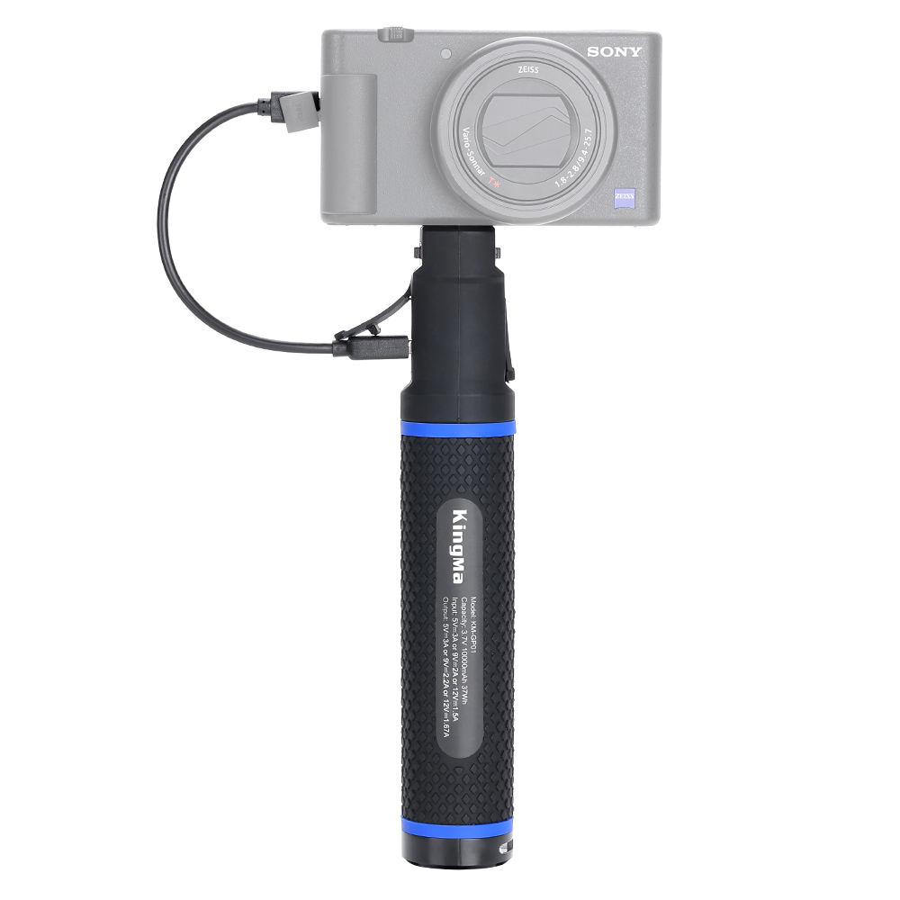 Kingma 10000mAh high capacity Power handle Grip with tripod for mobile phones action camera vlog accessories