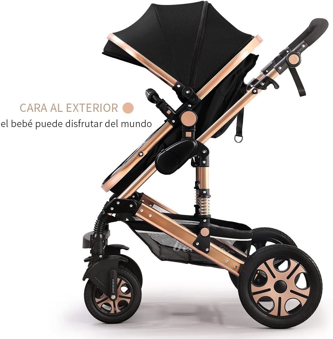 Fast Shipping high quality Folding bi-directional high stroller baby pram china Luxury Baby Stroller 3 in 1