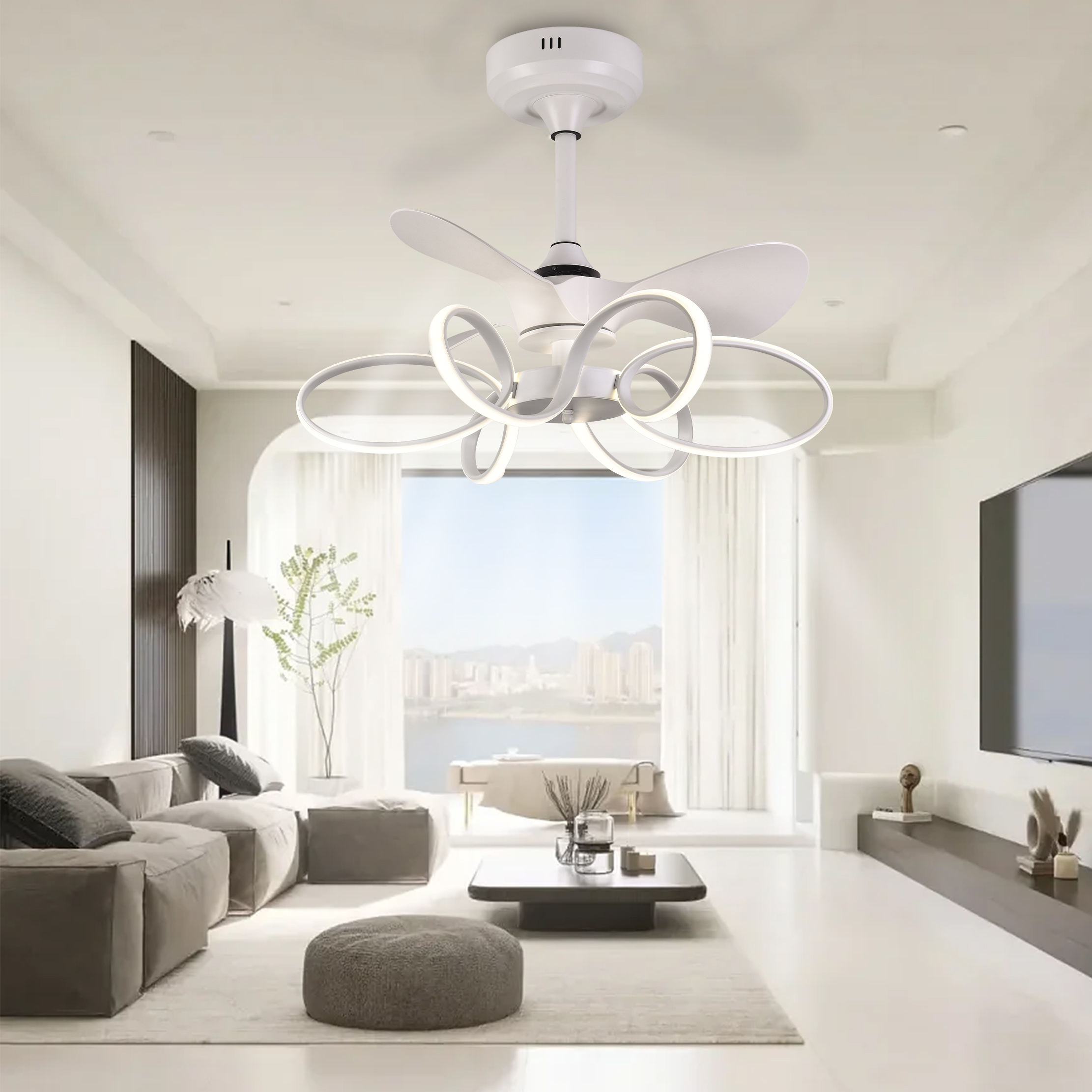 Multifunction Decoration Led Ceiling Fans Light 220V Home Appliance Ceiling Fan With Light