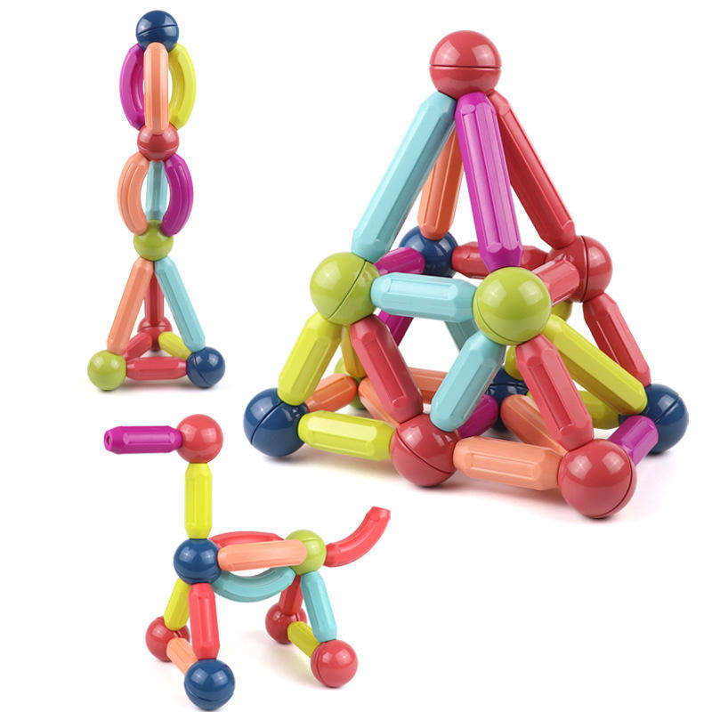 Children's early education intelligent game box assembly toys magnetic color building blocks