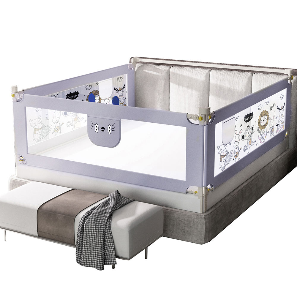 Push-Button Folding Baby Guardrail Type Rail Guards with Effective Protection