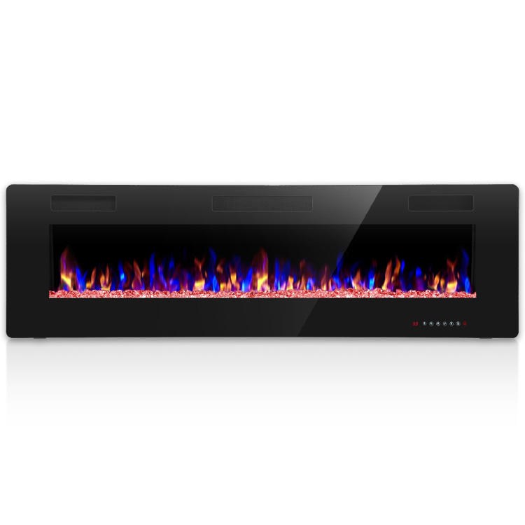 68 Inch Winter Home Glass Flame Decorative Elektro Wall Mounted Recessed Electric Fireplace Heater