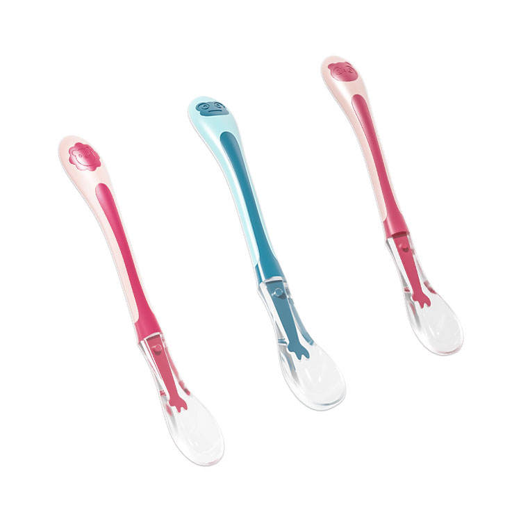 Wholesale price of Baby Products Newborn Training Feeding for Kids Children and Infants Colorful Baby Silicone Soft Spoons