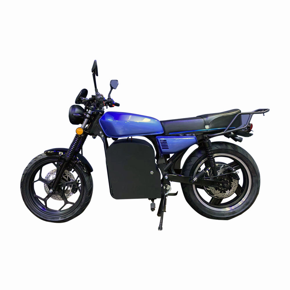 Electric Vintage motorcycle 2000w 20AH 55km/h 65km/h 72V Long Run Range E-chopper