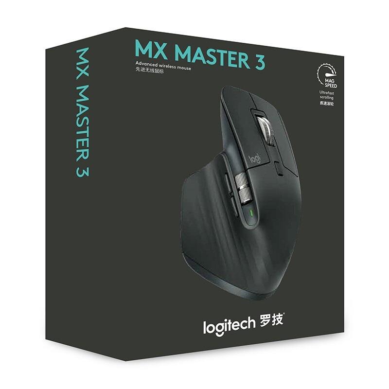 Logitech MX Master 3S Wireless Mouse with Workflow Customization 7 Buttons 2 Scroll Wheel 2.4G Wireless Receiver for Business