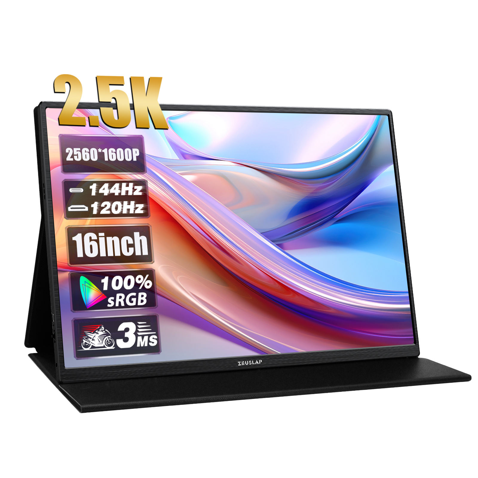 Factory Wholesale 144Hz 16-Inch FHD Portable Monitor ZEUSLAP Customized Ultra-Thin Gaming Display ODM/OEM IPS LCD Laptop Desktop