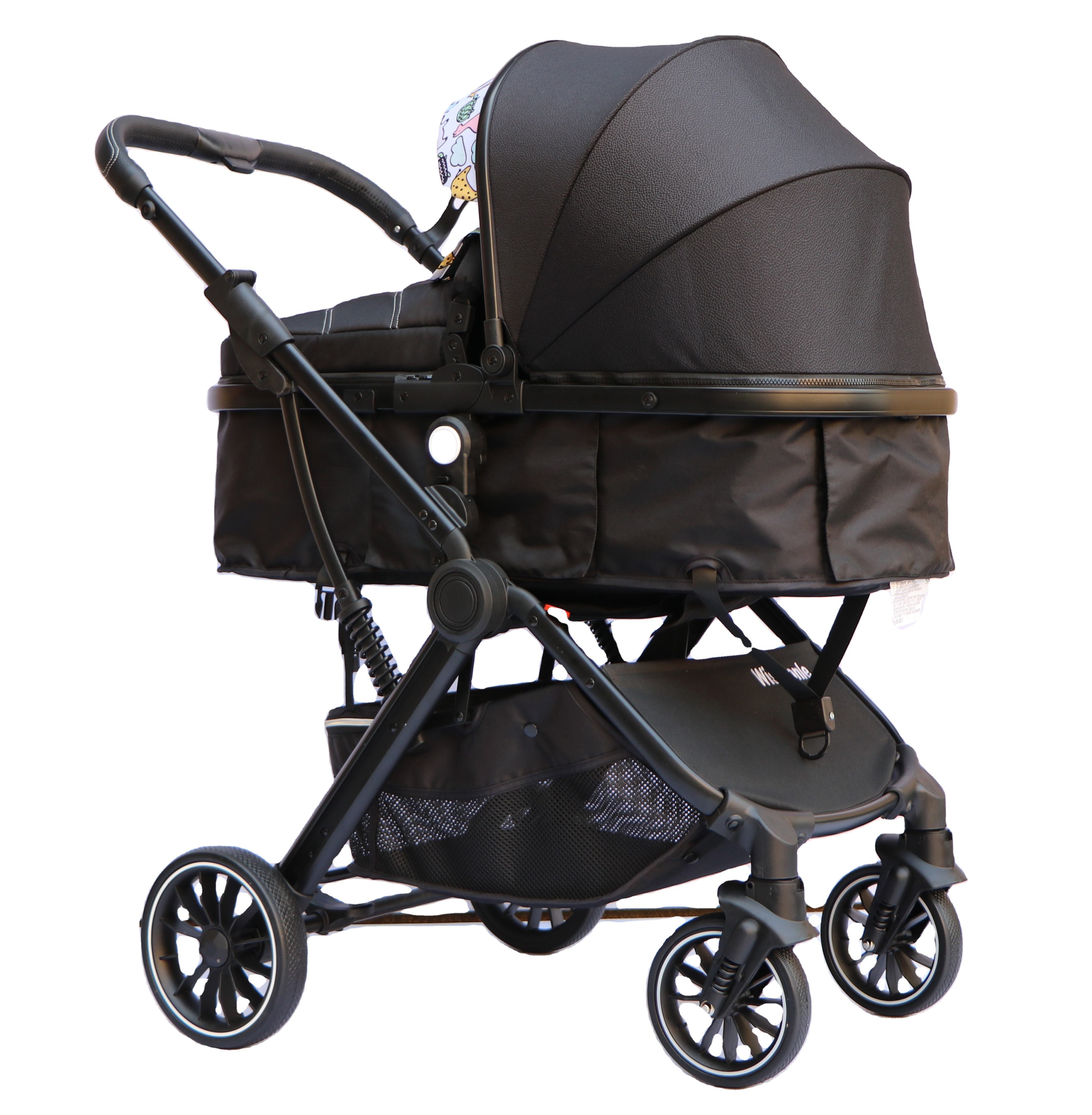 Baby Stroller Luxury Baby Stroller 3 in 1 with En1888 Baby Strollers OEM Customized Steel Stainless Frame Logo Packing Wheels