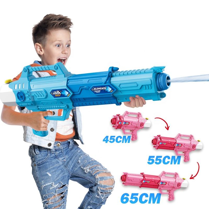 New Design Summer Toys 550ML Three-Length Telescopic Water Pistol Extendable Big Water Gun Toy