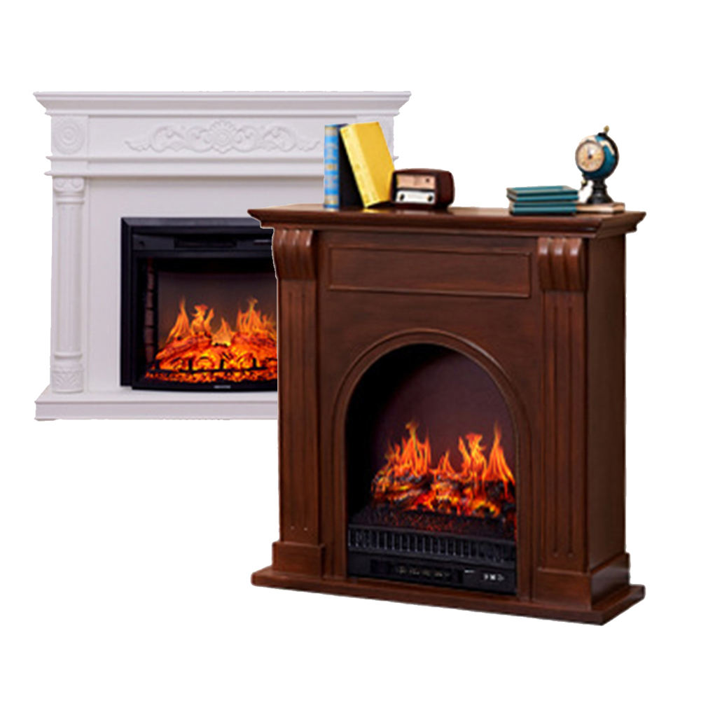 32 Inch Indoor 3d, Flame Decor Remote Control Freestanding Fire Place Stove Electric Fireplace Mantel/