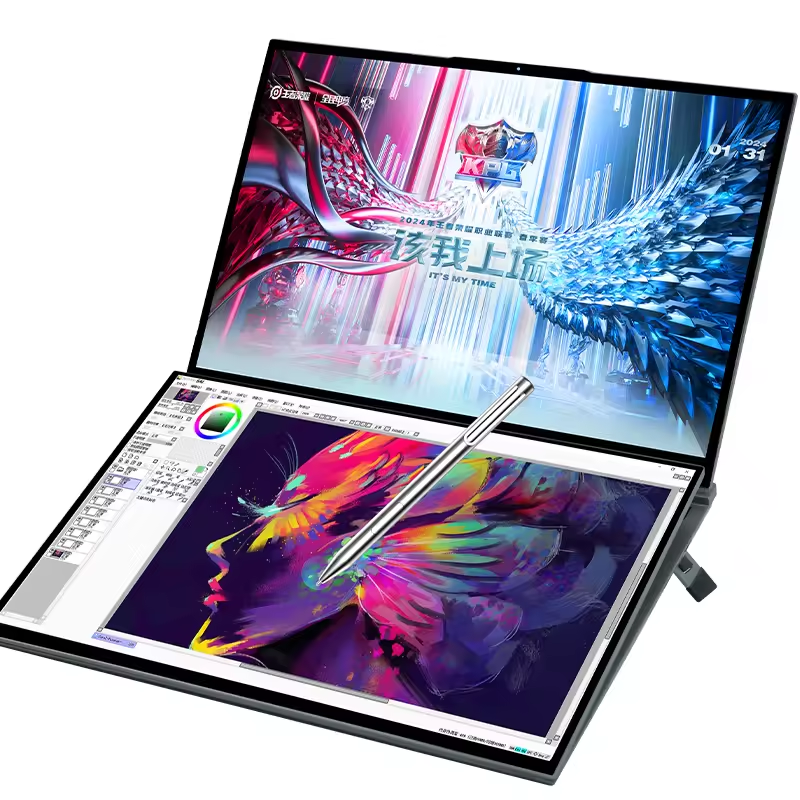 2024 New Double Touch Screen Laptop 16inch+16inch Dual Touch CPU i7 RAM 16GB Laptop Notebook Computer
