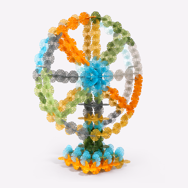 high quality Large size snowflake building block toys Children ABS interlocking DIY building block toy set for kids