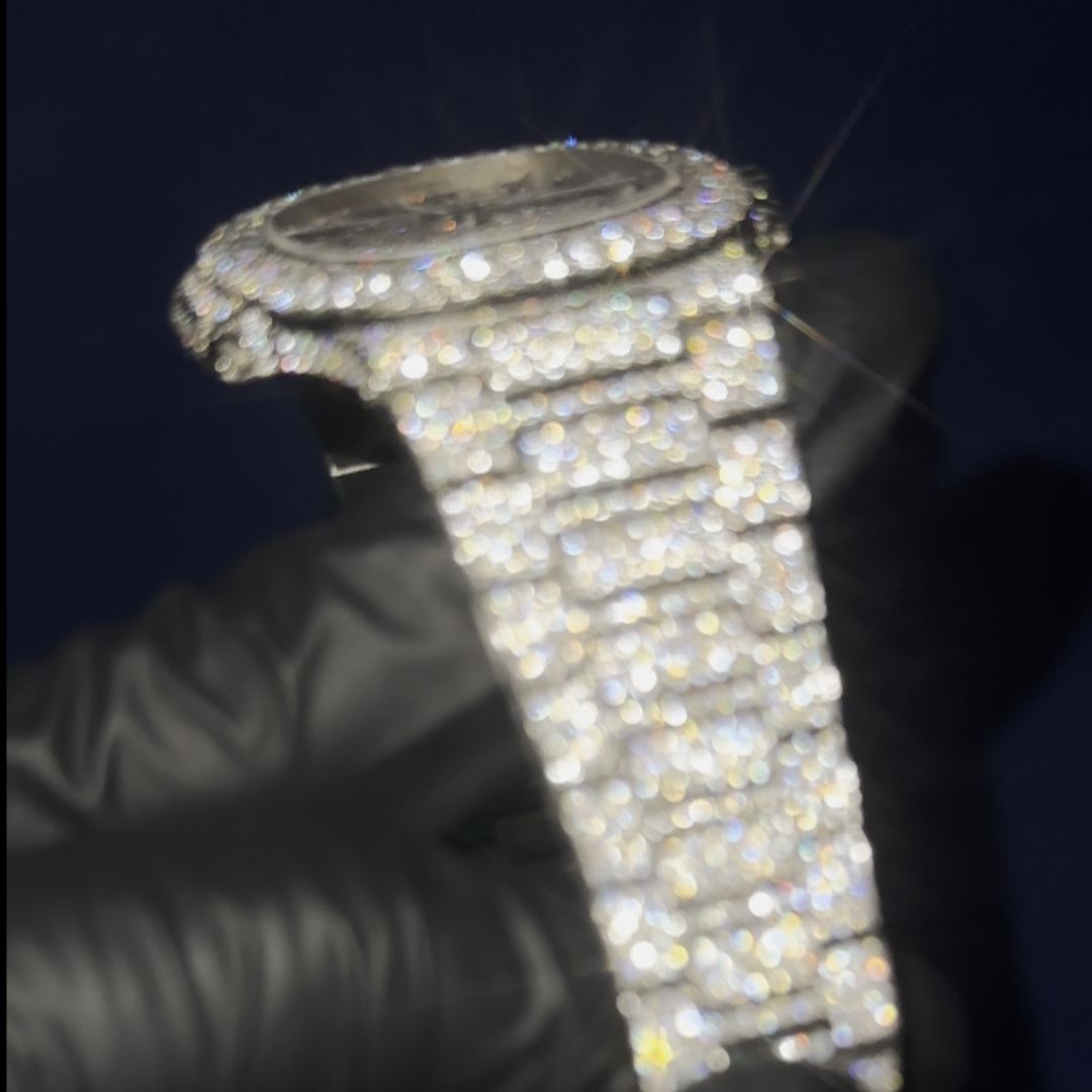 Moissanite watch men quartz mechanical custom logo luxury ice out VVS diamond watches fashion hip hop jewelry