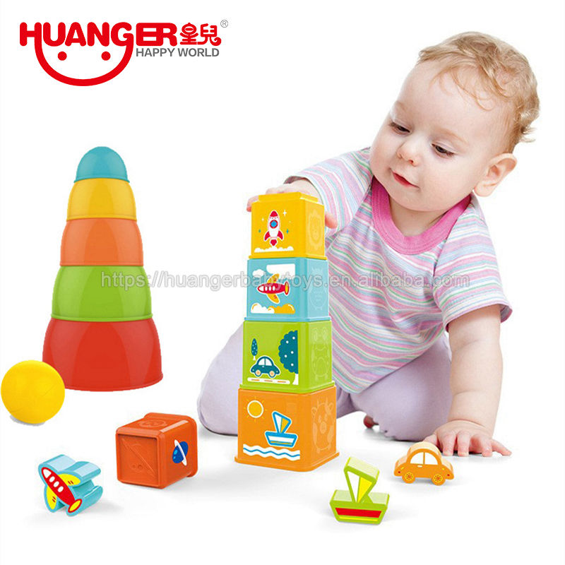 Huanger Children's Educational Baby Blocks Stacking Puzzle Toys Stacking Blocks