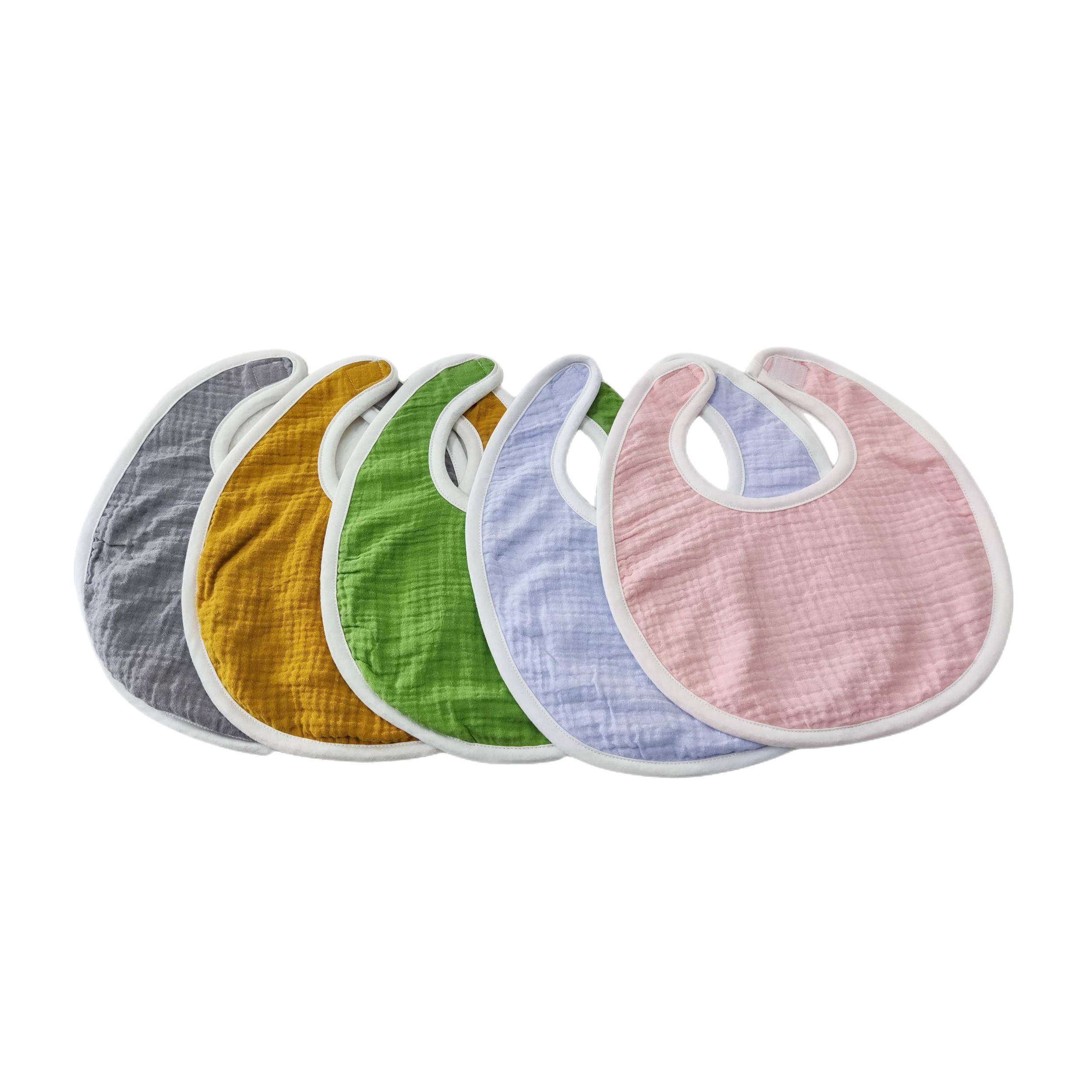 Customizable best selling suppliers baby products pure colour cotton high quality baby bibs
