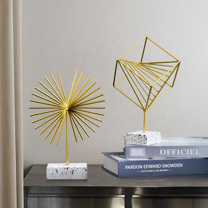 home decoration light luxury decorations for home living room European style desktop retro metal iron decor