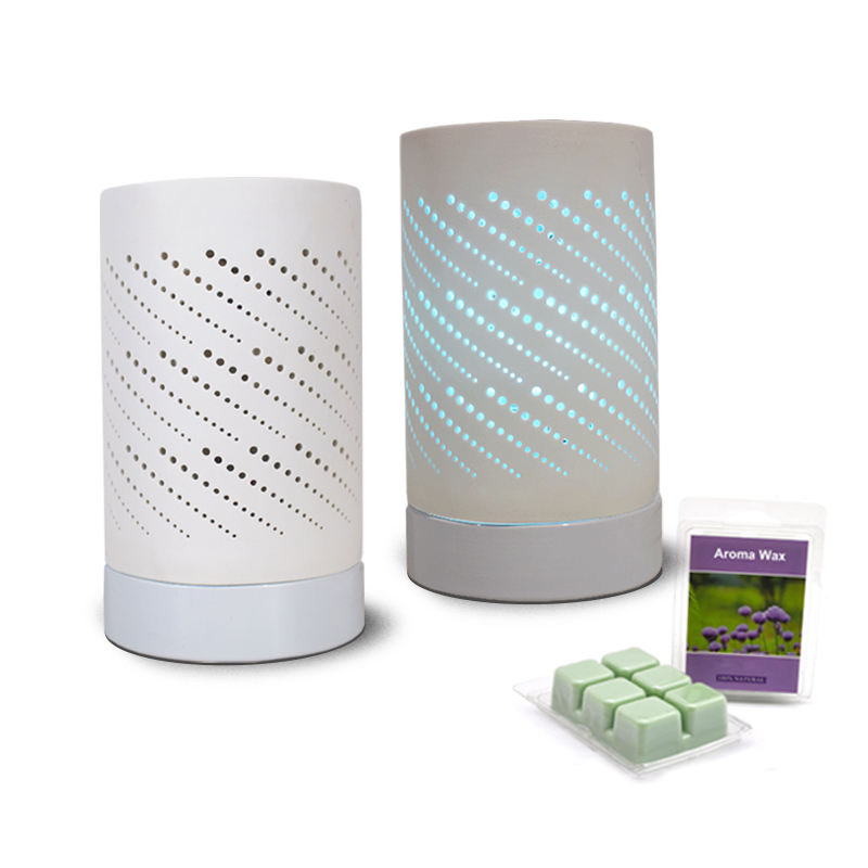 Ceramic aroma wax melt warmer home decorative essential oil burner LED lamp electric wax tart warmer household incense burner