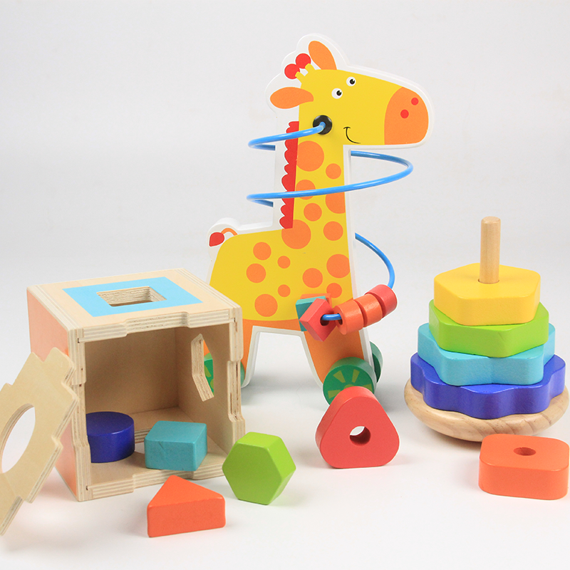 montessori toy children's toys gift box Giraffe Toy Trio, educational toy for kids, kids educational toys wooden