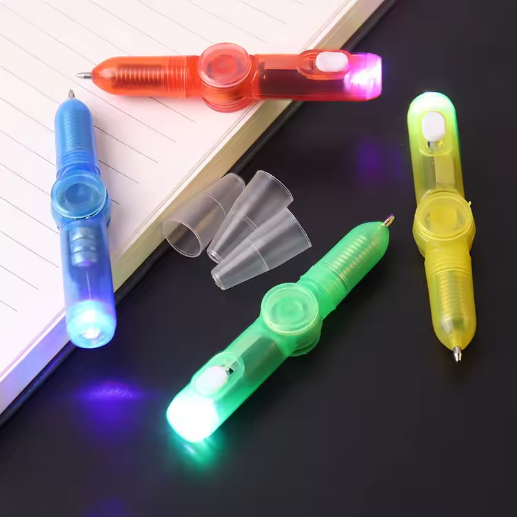 Creative Children's Gifts Luminous Children's Toys Ballpoint Light Pens for Rolling Finger