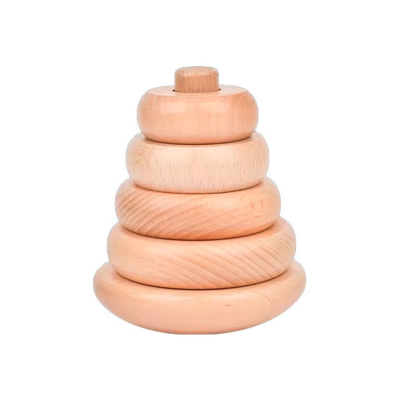 Educational toys Children Wooden toy nature color Tower Stack high beech wood Baby Early Educational Toys Game