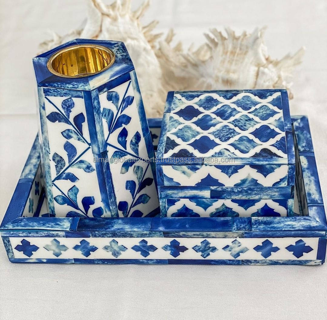Arabic Bone Inlay Gifts Set and Home Decor Products High Quality Home Appliance Polish Promotional Household Products 2 Color