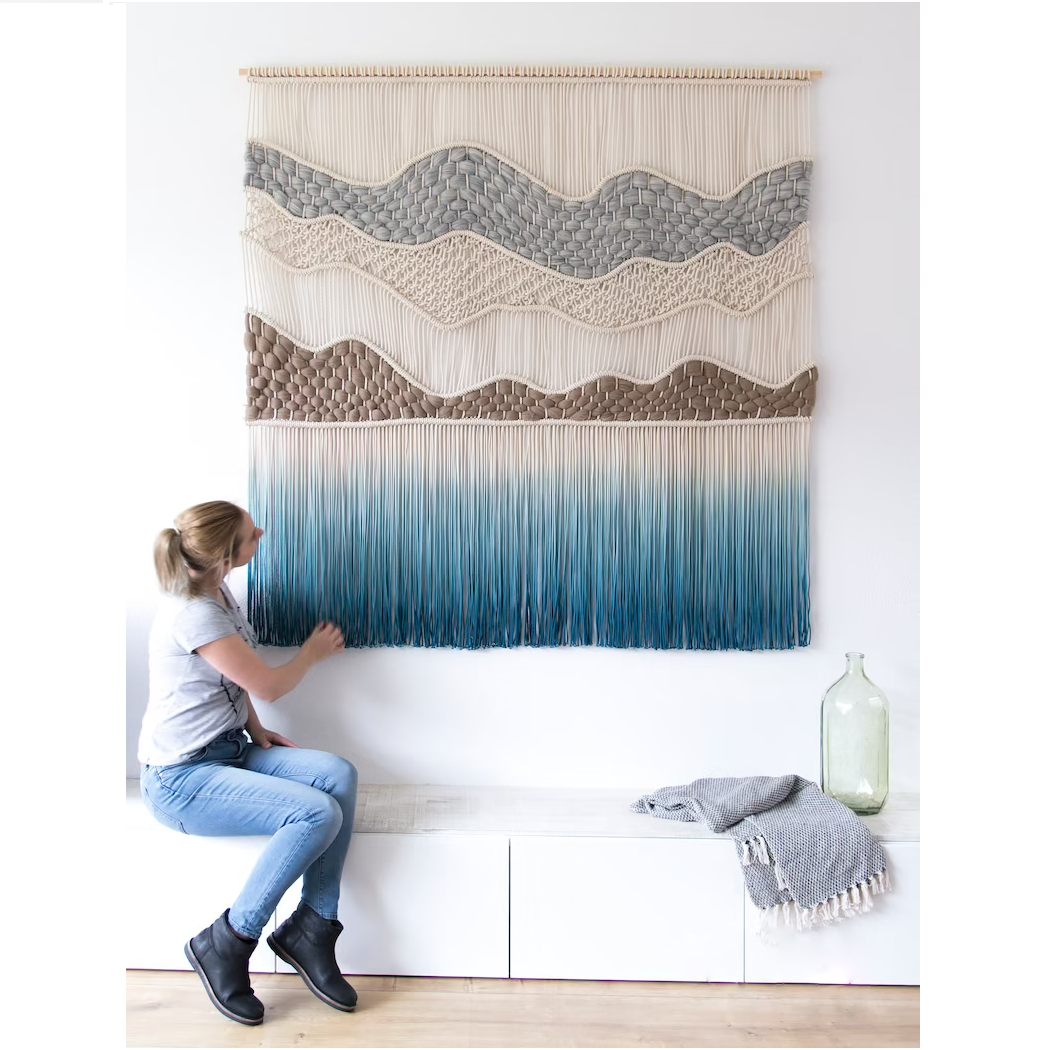 Handmade Woven Large Macrame Wall Hanging Luxury Boho Arts Tapestry Living Room Home Decor Macrame Handmade Homeware Products 
