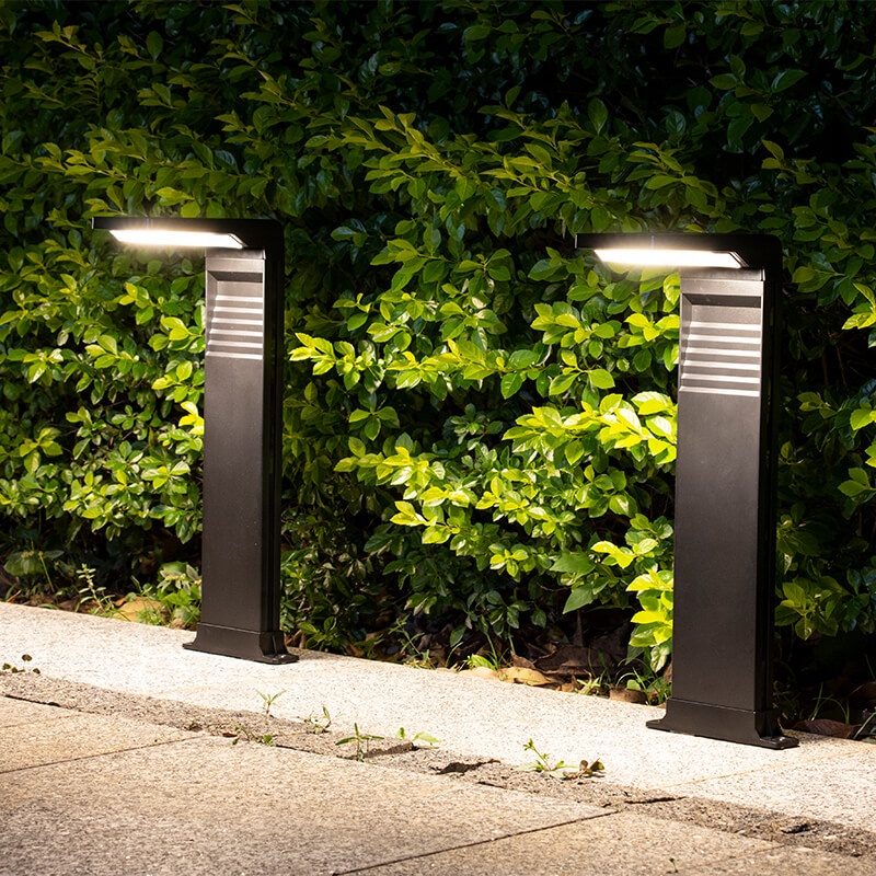 Outside Waterproof Decorative Solar Driveway Lawn Lamp Landscape Bollard Outdoor Yard Led Solar Garden Pathway Light 