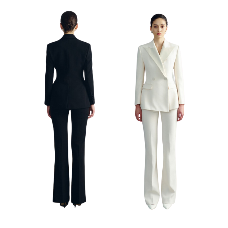 High-waisted Euphemia Long Pants With Pockets Women&#39;s Clothing Good Price Slightly Flared Wide Straight Legs Women&#39;s Pants 