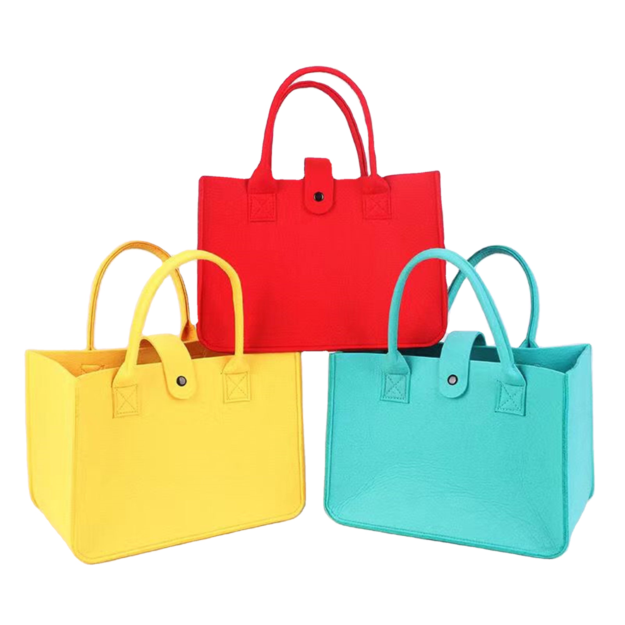 Ready To Ship Women Ladies Gift Bags For Bridesmaids Bridal Party Minimalist Felt Handbag Tote Felt Bag Shopping Shoulder Bag 