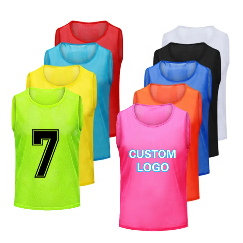 Wholesale Polyester Custom Soccer Mesh Scrimmage Mesh Training Sports Bib Vest Player Training Vest Speed Training Vest 