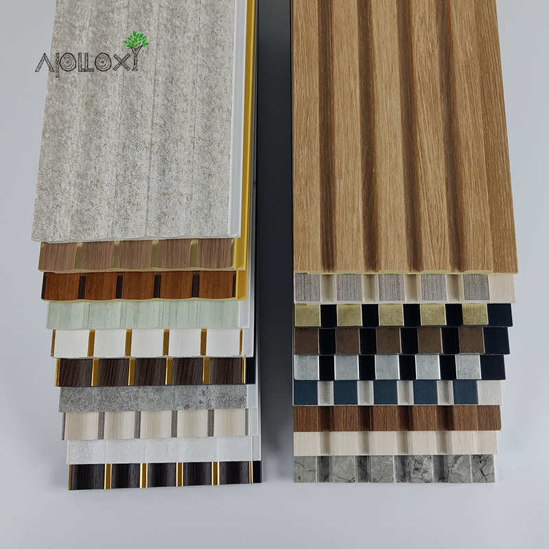 Apolloxy Composite Cladding Wood Wpc Wall Cladding Fluted Acoustic 3d Ps Pu Stone Marble Interior Wpc Pvc Wall Panels 