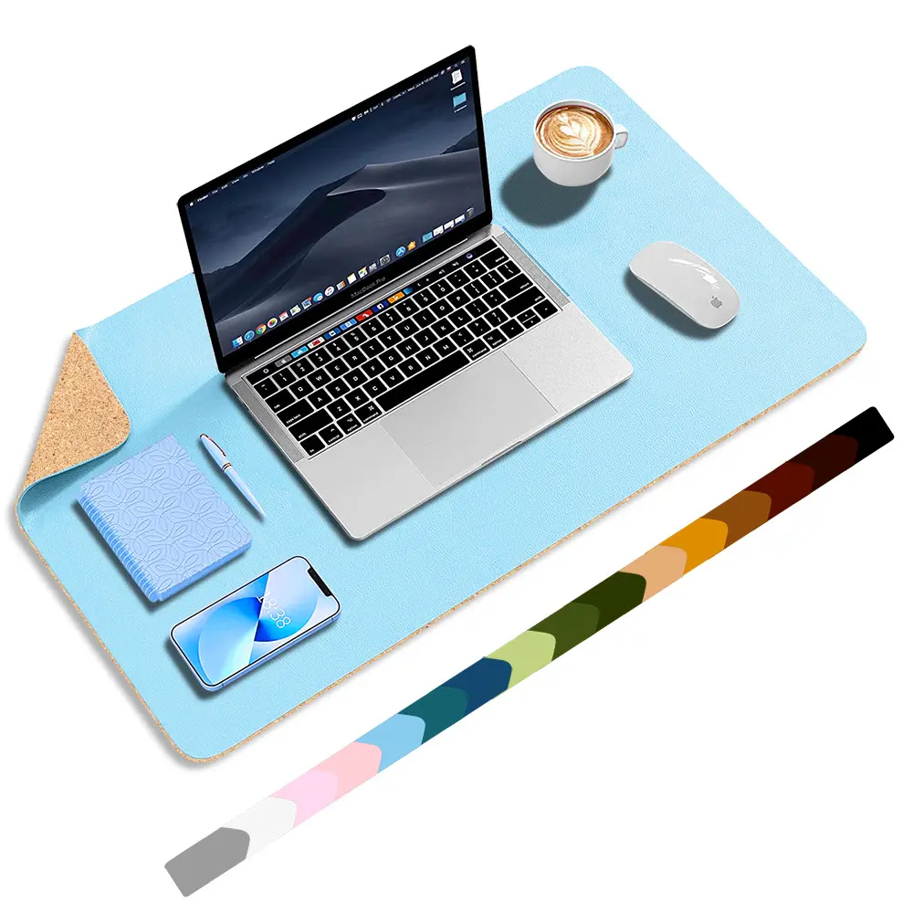 Custom Oem Big Pc Computer Mouse Pads Pu Cork Leather Non-slip Waterproof Desktop Gaming Mouse Pad Pc Accessories Mousepads 