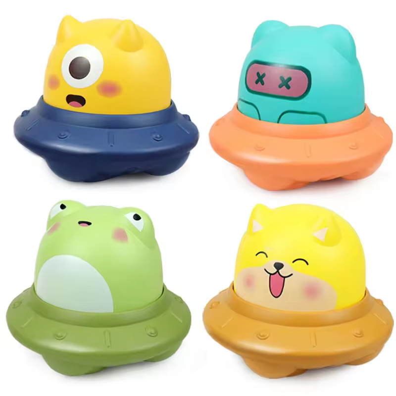 New Press Toy Car Boy And Girl Baby Press Slide Cute Four Cartoon Cars Children&#39;s Cartoon Sliding Car 