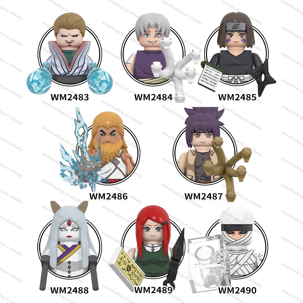 Building Blocks Wm6154 Hozuki Gengetsu Nohara Rin Sandaime Yakushi Kabuto Raikage Uzumaki Anime Mini Plastic Collect Kids Toys 