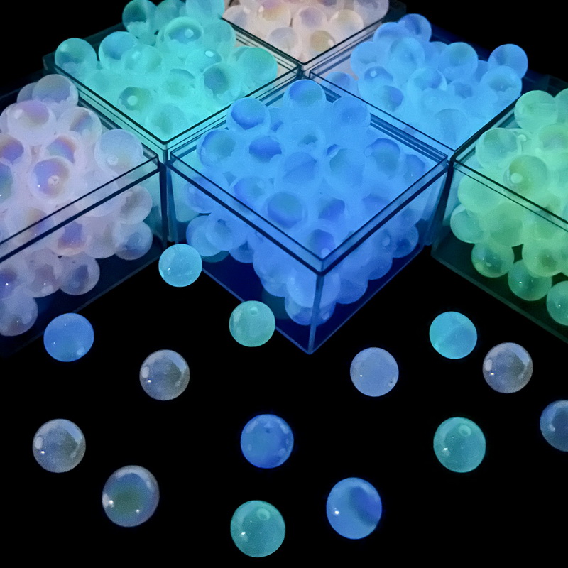 Bsd583 Wholesale Luminous Acrylic Plastic Beads Glowing In The Dark Beads 12mm 8 Colors For Diy Necklace Bracelet Jewelry Making 