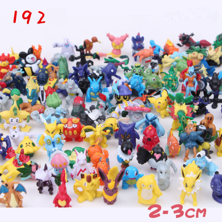 192 Models Good Quality 2-3cm Mini Child Toy Action Figure Pokemoned Go For Kids 