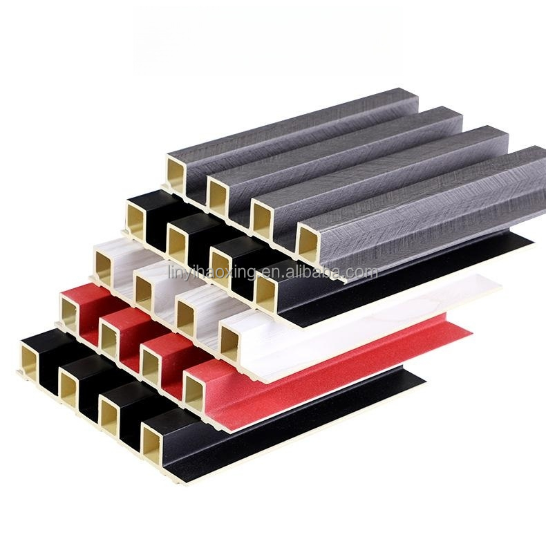 Hot Sales Interior Decor Wood Plastic Composite Pvc Cladding Fluted Wall Panel Board 