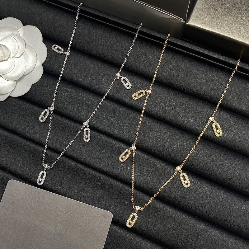 2024 New Designs Bright High Quality 925 Silver Fency Cute Jewelry Wholesale Zircon Necklace For Women 