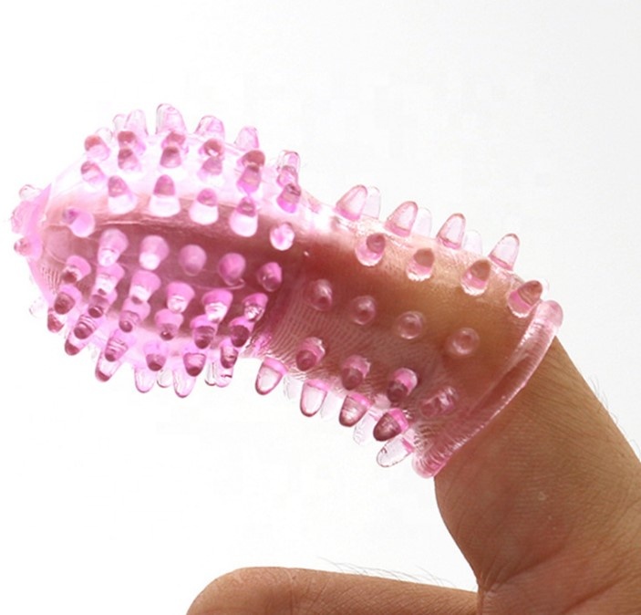 Crystal Barbed Finger Sleeve G-point Massager Cover Dildo For Female Ladies Clitoris Stimulating Sex Adult Games Sex Toys Women 