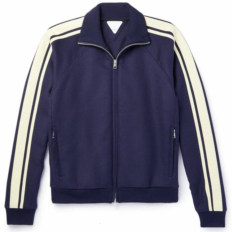 Oem Logo Side Striped Tape Training Polyester Jacket Turndown Collar Casual Jacket For Men 2023 Jacket Mens 