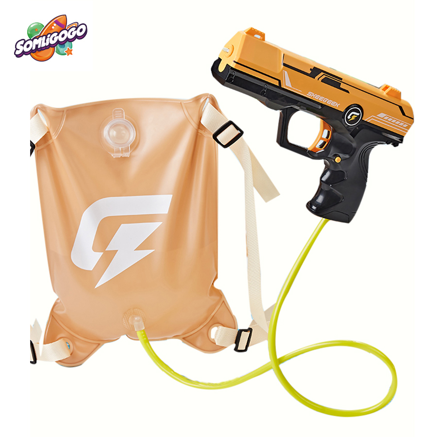 Sl Summer Backpack Water Gun Toy For Kids Electric Outdoor Party Shooting Games Children Large Capacity Backpack Water Toy Gun 