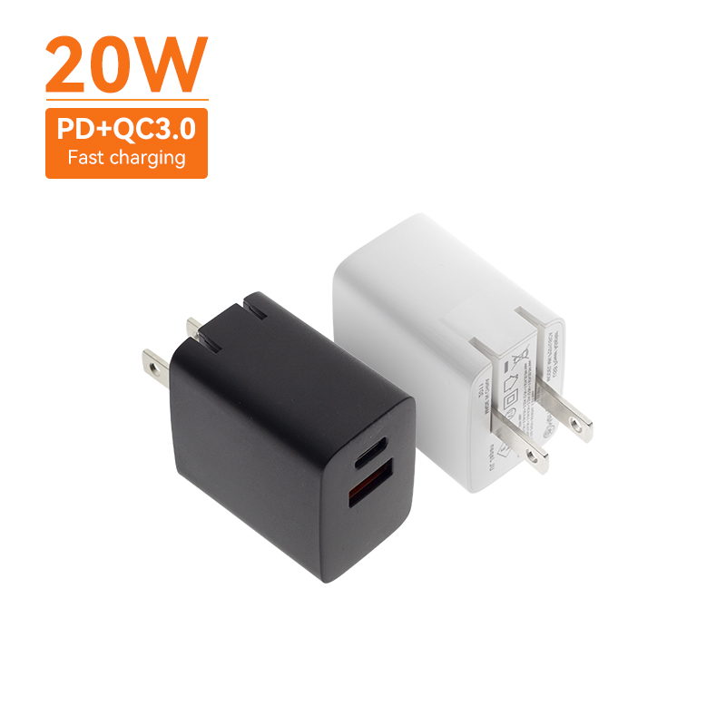 Fcc Pse Cb Ul Mini Fordable Pd 20w Usb-c Power Adapter Usb Mobile Phone Fast Portable Phone Charger For Iphone 